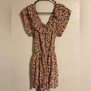 Floral Off Shoulder Romper (Medium)